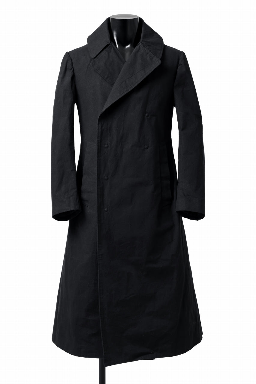 画像をギャラリービューアに読み込む, ierib exclusive military coat / boiled waxy cotton (BLACK)
