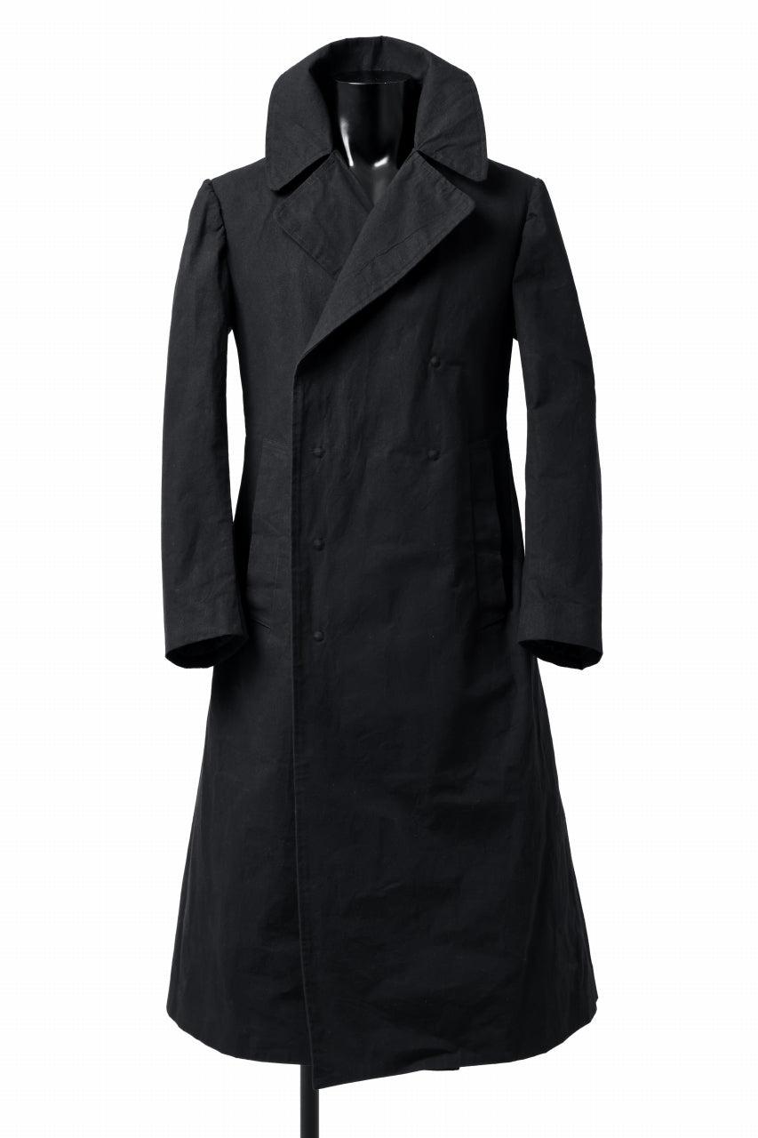 画像をギャラリービューアに読み込む, ierib exclusive military coat / boiled waxy cotton (BLACK)