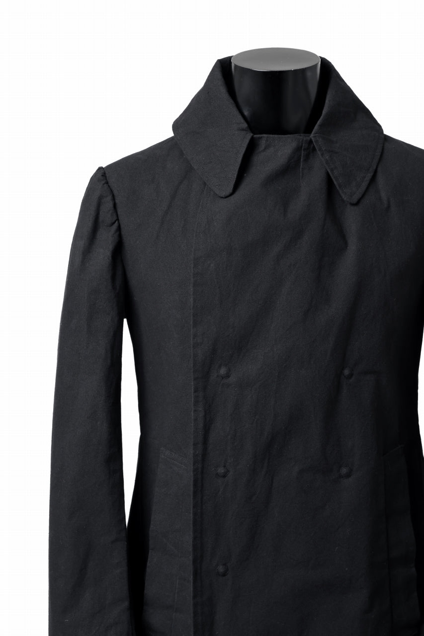 画像をギャラリービューアに読み込む, ierib exclusive military coat / boiled waxy cotton (BLACK)