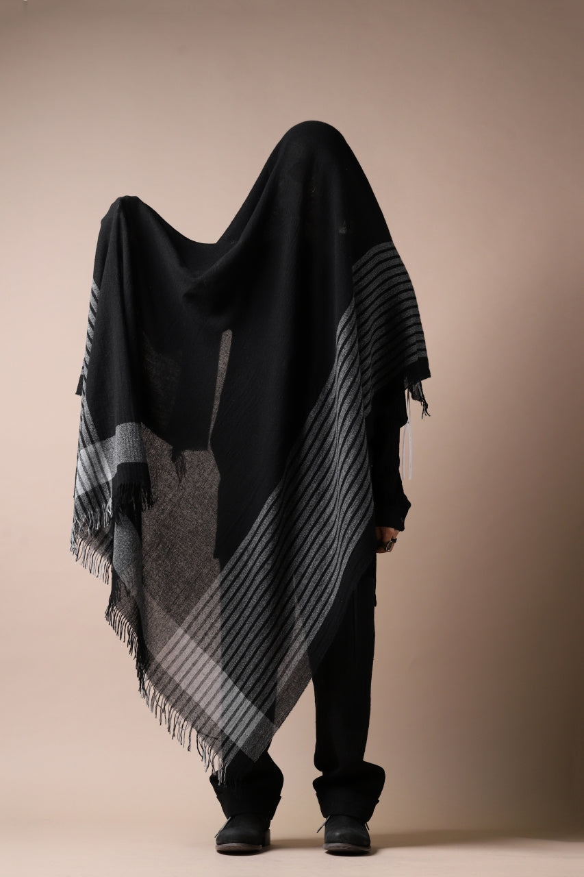 画像をギャラリービューアに読み込む, forme d'expression Mambo Graphic Plaid Stole (Mono)