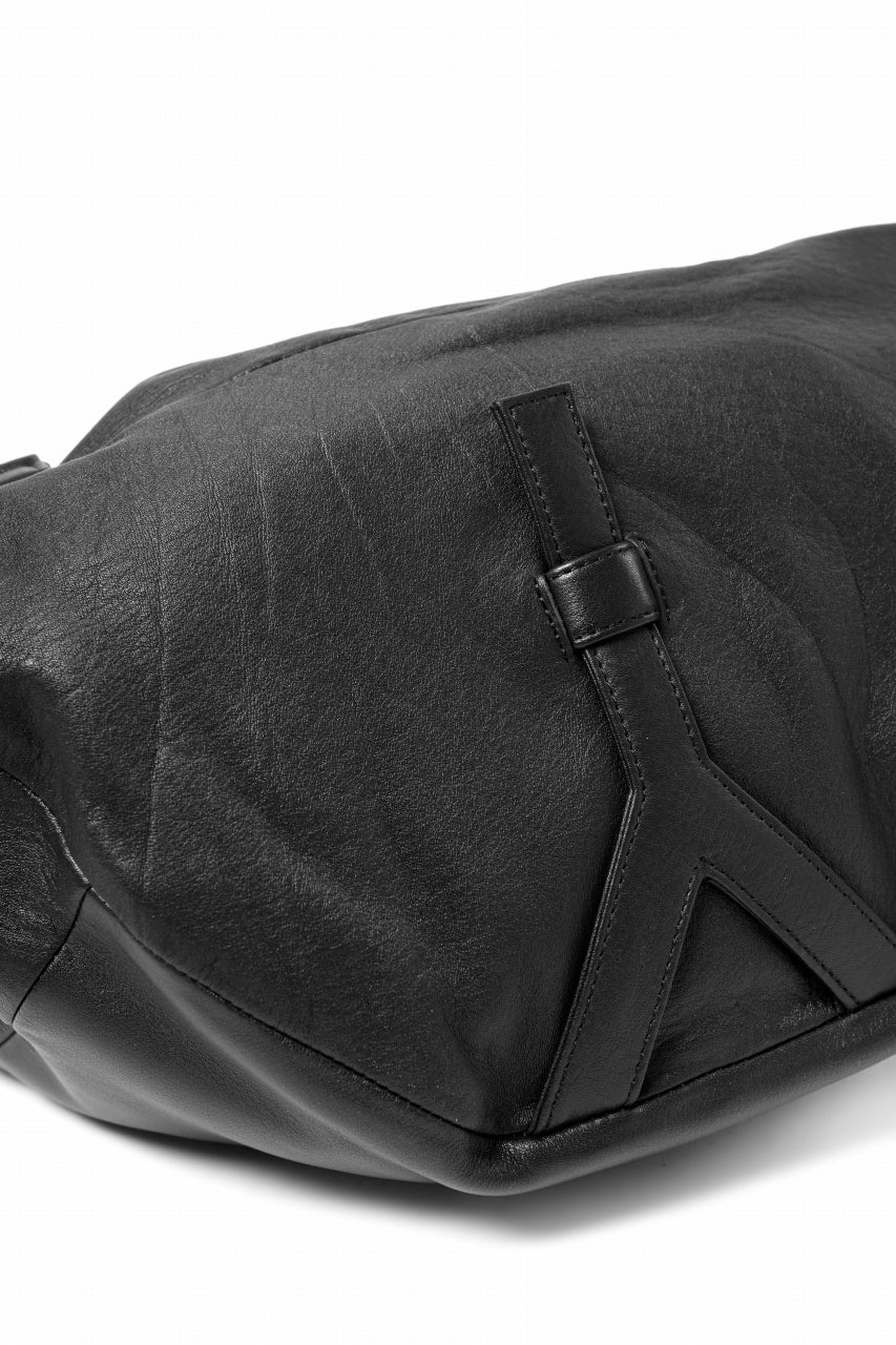 画像をギャラリービューアに読み込む, discord Yohji Yamamoto Y Back Pack BIG / Soft Shrink Cow Leather (BLACK)