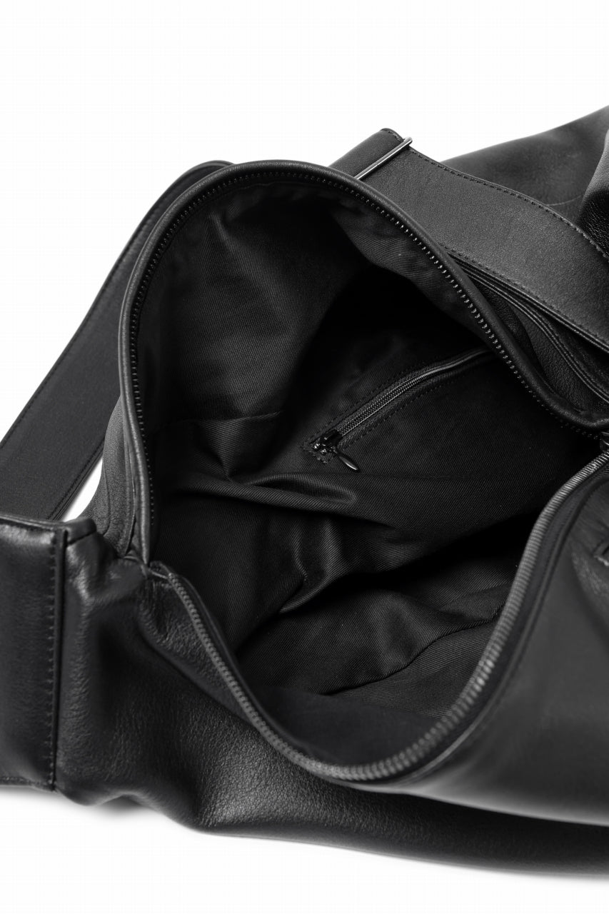 discord Yohji Yamamoto Y Back Pack BIG / Soft Shrink Cow Leather (BLACK)