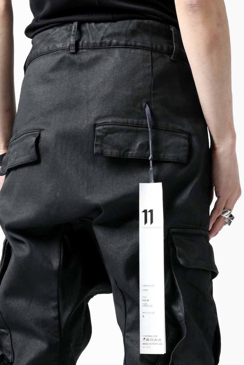 画像をギャラリービューアに読み込む, 11 BY BORIS BIDJAN SABERI CARGO POCKET PANTS / PIGMENT DYED "P21B-F-1481" (DARK BLUE)
