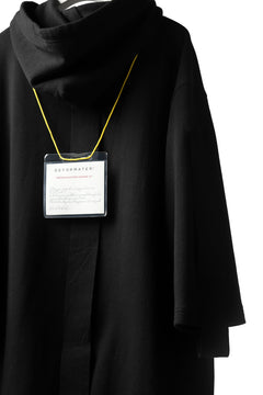 Load image into Gallery viewer, DEFORMATER.® LOGO TAPE HOODIE / LIGHT OZ COTTON (BLACK x BLACK)
