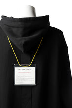 画像をギャラリービューアに読み込む, DEFORMATER.® LOGO TAPE HOODIE / LIGHT OZ COTTON (BLACK x BLACK)