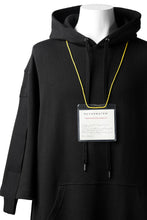 Load image into Gallery viewer, DEFORMATER.® LOGO TAPE HOODIE / LIGHT OZ COTTON (BLACK x BLACK)