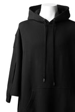 Load image into Gallery viewer, DEFORMATER.® LOGO TAPE HOODIE / LIGHT OZ COTTON (BLACK x BLACK)