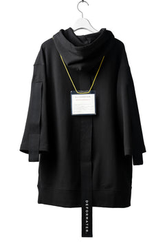 Load image into Gallery viewer, DEFORMATER.® LOGO TAPE HOODIE / LIGHT OZ COTTON (BLACK x BLACK)