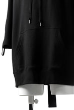 Load image into Gallery viewer, DEFORMATER.® LOGO TAPE HOODIE / LIGHT OZ COTTON (BLACK x BLACK)