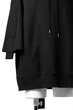 Load image into Gallery viewer, DEFORMATER.® LOGO TAPE HOODIE / LIGHT OZ COTTON (BLACK x BLACK)