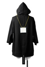 画像をギャラリービューアに読み込む, DEFORMATER.® LOGO TAPE HOODIE / LIGHT OZ COTTON (BLACK x BLACK)