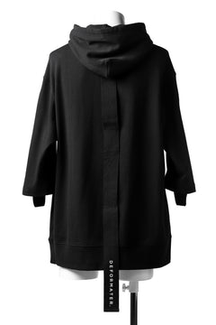 Load image into Gallery viewer, DEFORMATER.® LOGO TAPE HOODIE / LIGHT OZ COTTON (BLACK x BLACK)