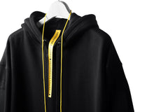 画像をギャラリービューアに読み込む, DEFORMATER.® LOGO TAPE HOODIE / LIGHT OZ COTTON (BLACK x BLACK)