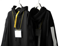 Load image into Gallery viewer, DEFORMATER.® LOGO TAPE HOODIE / LIGHT OZ COTTON (BLACK x BLACK)