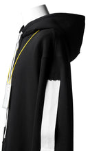 Load image into Gallery viewer, DEFORMATER.® LOGO TAPE HOODIE / LIGHT OZ COTTON (BLACK x WHITE)