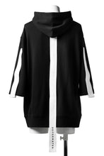 Load image into Gallery viewer, DEFORMATER.® LOGO TAPE HOODIE / LIGHT OZ COTTON (BLACK x WHITE)