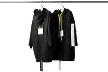 Load image into Gallery viewer, DEFORMATER.® LOGO TAPE HOODIE / LIGHT OZ COTTON (BLACK x WHITE)