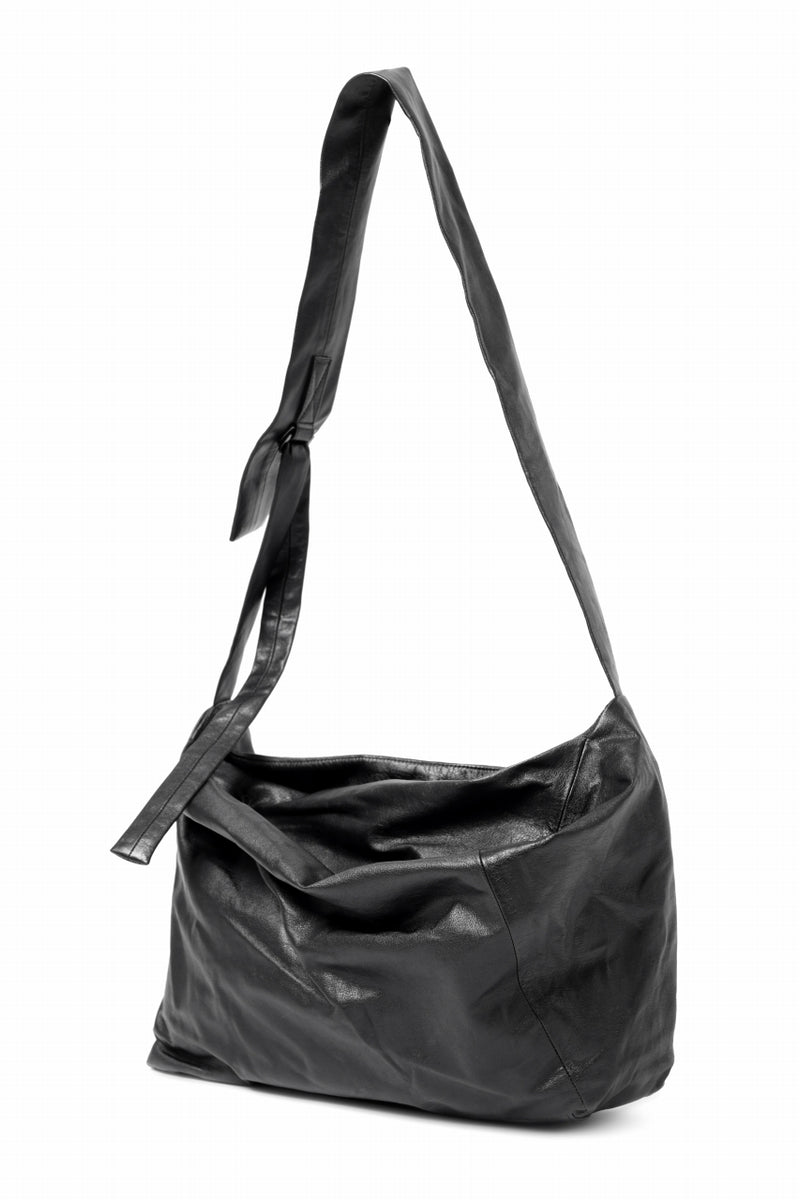 discord Yohji Yamamoto Puff Bag / Light Weight Leather (BLACK)の 