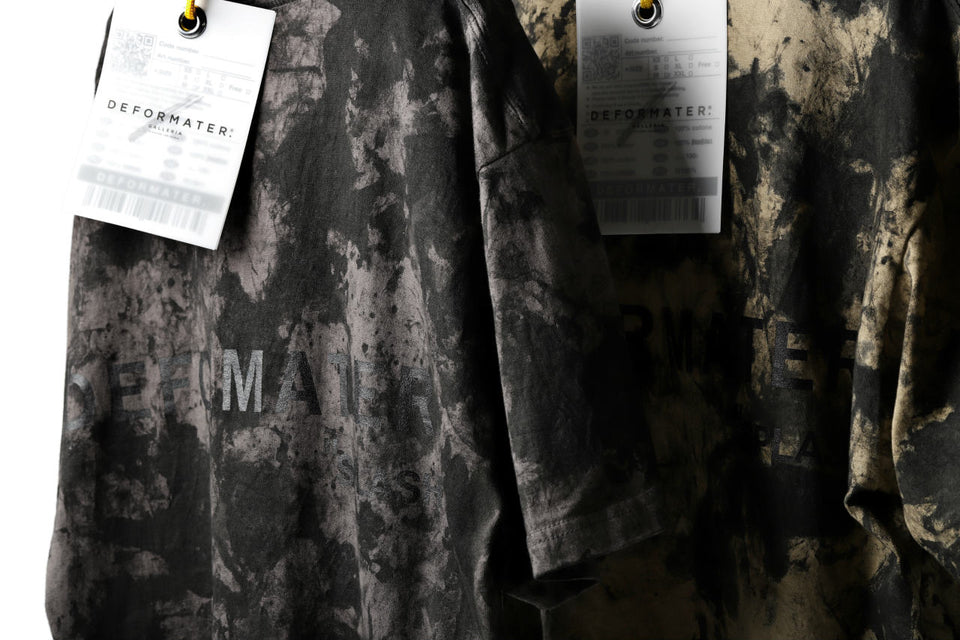 Load image into Gallery viewer, DEFORMATER.® "SPLASH" BACK LOGO TEE / MOTTLED DYING (CHARCOAL)
