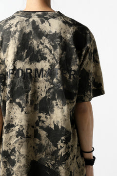 Load image into Gallery viewer, DEFORMATER.® "SPLASH" BACK LOGO TEE / MOTTLED DYING (LIGHT BEIGE)