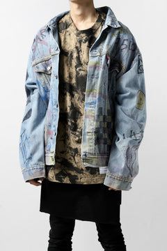Load image into Gallery viewer, DEFORMATER.® "SPLASH" BACK LOGO TEE / MOTTLED DYING (LIGHT BEIGE)