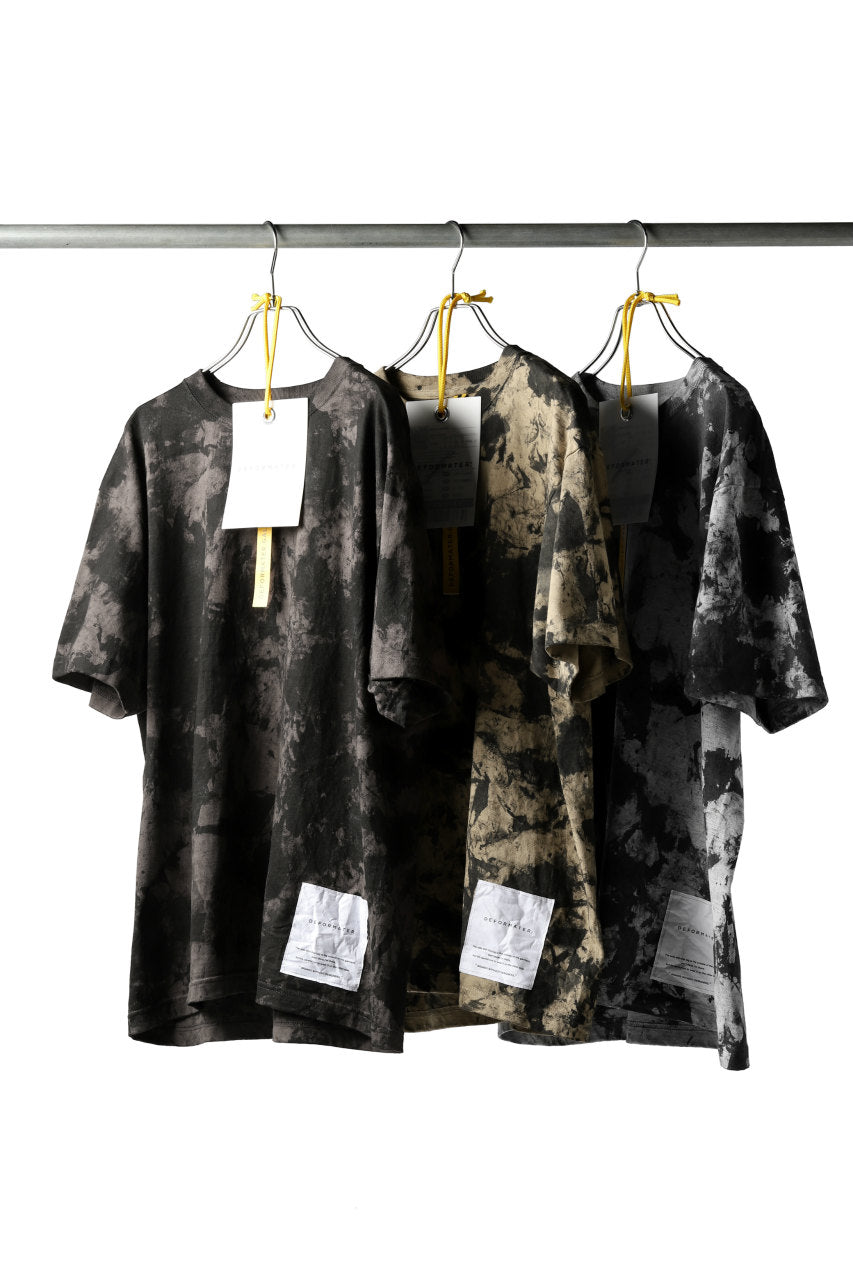 Load image into Gallery viewer, DEFORMATER.® "SPLASH" BACK LOGO TEE / MOTTLED DYING (LIGHT BEIGE)