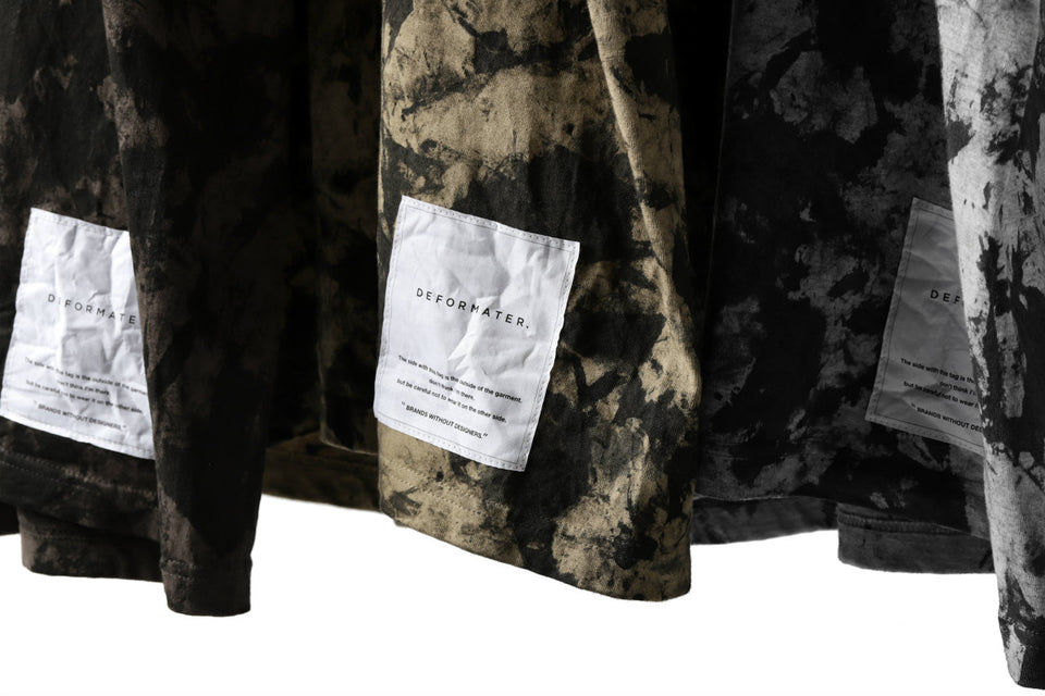 Load image into Gallery viewer, DEFORMATER.® "SPLASH" BACK LOGO TEE / MOTTLED DYING (LIGHT BEIGE)