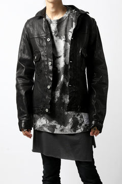 Load image into Gallery viewer, DEFORMATER.® "SPLASH" BACK LOGO TEE / MOTTLED DYING (MIX GREY)