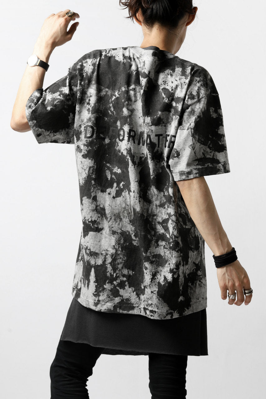 画像をギャラリービューアに読み込む, DEFORMATER.® &quot;SPLASH&quot; SIGNATURE T-SHIRT / MOTTLED DYING (MIX GREY)