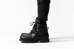 Load image into Gallery viewer, DEFORMATER.® FOLDING TUCK JOGGER PANTS / FLEECY HEAT COTTON (BLACK)