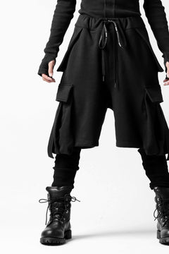 Load image into Gallery viewer, DEFORMATER.® LAYER CARGO PANTS / FLEECY HEAT+WAFFLE JERSEY (BLACK)