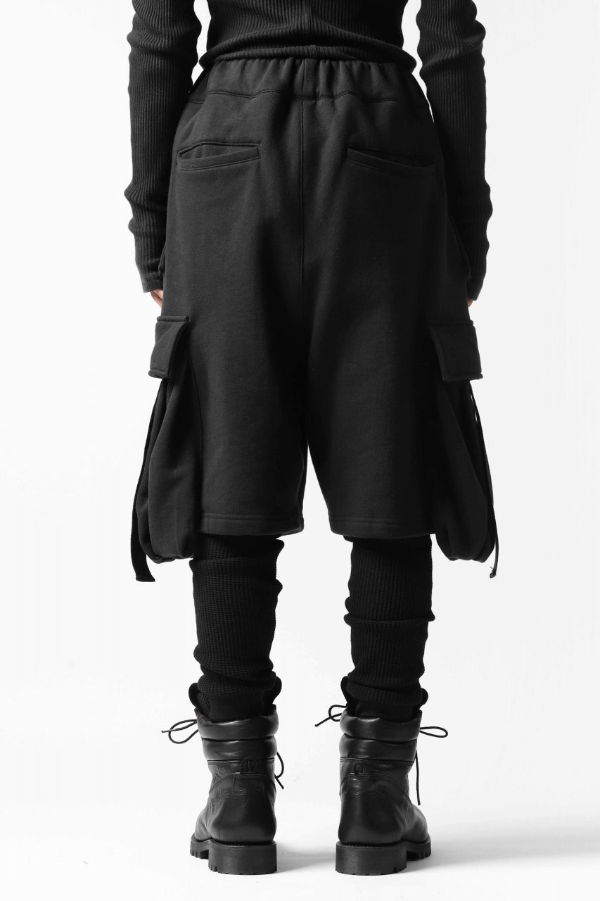 画像をギャラリービューアに読み込む, DEFORMATER.® LAYER CARGO PANTS / FLEECY HEAT+WAFFLE JERSEY (BLACK)