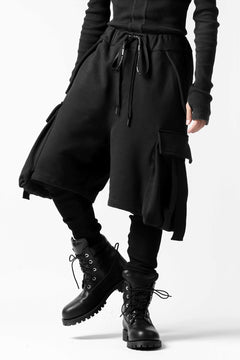 Load image into Gallery viewer, DEFORMATER.® LAYER CARGO PANTS / FLEECY HEAT+WAFFLE JERSEY (BLACK)