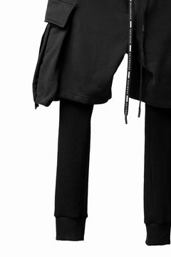 Load image into Gallery viewer, DEFORMATER.® LAYER CARGO PANTS / FLEECY HEAT+WAFFLE JERSEY (BLACK)