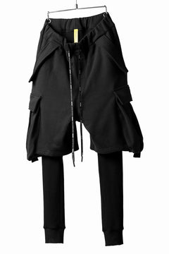 Load image into Gallery viewer, DEFORMATER.® LAYER CARGO PANTS / FLEECY HEAT+WAFFLE JERSEY (BLACK)