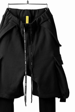 Load image into Gallery viewer, DEFORMATER.® LAYER CARGO PANTS / FLEECY HEAT+WAFFLE JERSEY (BLACK)