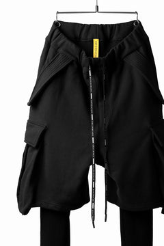 Load image into Gallery viewer, DEFORMATER.® LAYER CARGO PANTS / FLEECY HEAT+WAFFLE JERSEY (BLACK)