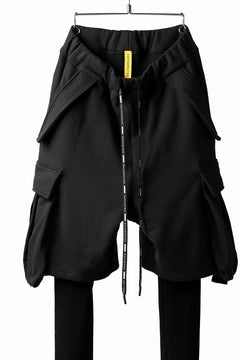 Load image into Gallery viewer, DEFORMATER.® LAYER CARGO PANTS / FLEECY HEAT+WAFFLE JERSEY (BLACK)
