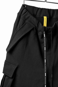Load image into Gallery viewer, DEFORMATER.® LAYER CARGO PANTS / FLEECY HEAT+WAFFLE JERSEY (BLACK)