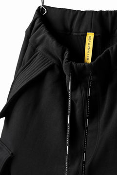 Load image into Gallery viewer, DEFORMATER.® LAYER CARGO PANTS / FLEECY HEAT+WAFFLE JERSEY (BLACK)