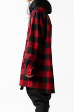 画像をギャラリービューアに読み込む, DEFORMATER.® HOODED SHIRT JACKET / HEAVY FLANNEL PLAID (RED×BLACK)