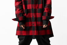 画像をギャラリービューアに読み込む, DEFORMATER.® HOODED SHIRT JACKET / HEAVY FLANNEL PLAID (RED×BLACK)