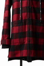 画像をギャラリービューアに読み込む, DEFORMATER.® HOODED SHIRT JACKET / HEAVY FLANNEL PLAID (RED×BLACK)