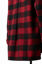 画像をギャラリービューアに読み込む, DEFORMATER.® HOODED SHIRT JACKET / HEAVY FLANNEL PLAID (RED×BLACK)