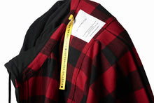 画像をギャラリービューアに読み込む, DEFORMATER.® HOODED SHIRT JACKET / HEAVY FLANNEL PLAID (RED×BLACK)