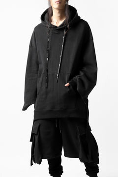 画像をギャラリービューアに読み込む, DEFORMATER.® CUTTING EDGE HOODIE / FLEECY HEAT COTTON (BLACK)