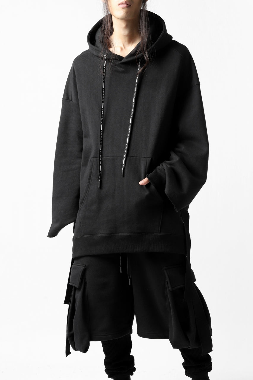 画像をギャラリービューアに読み込む, DEFORMATER.® CUTTING EDGE HOODIE / FLEECY HEAT COTTON (BLACK)