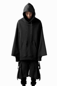 画像をギャラリービューアに読み込む, DEFORMATER.® CUTTING EDGE HOODIE / FLEECY HEAT COTTON (BLACK)