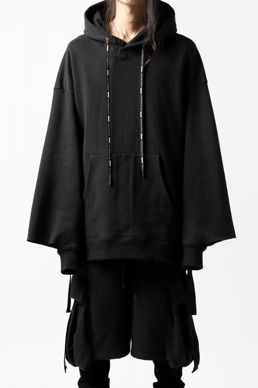 画像をギャラリービューアに読み込む, DEFORMATER.® CUTTING EDGE HOODIE / FLEECY HEAT COTTON (BLACK)