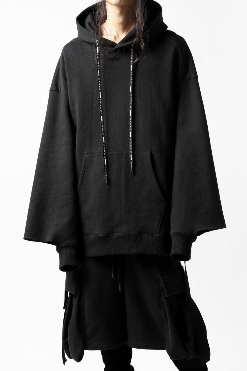 画像をギャラリービューアに読み込む, DEFORMATER.® CUTTING EDGE HOODIE / FLEECY HEAT COTTON (BLACK)